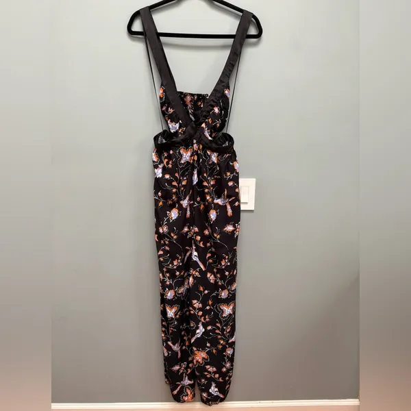 Anthropologie The Brinley V-Neck Jumpsuit Cut Out M - Image 4