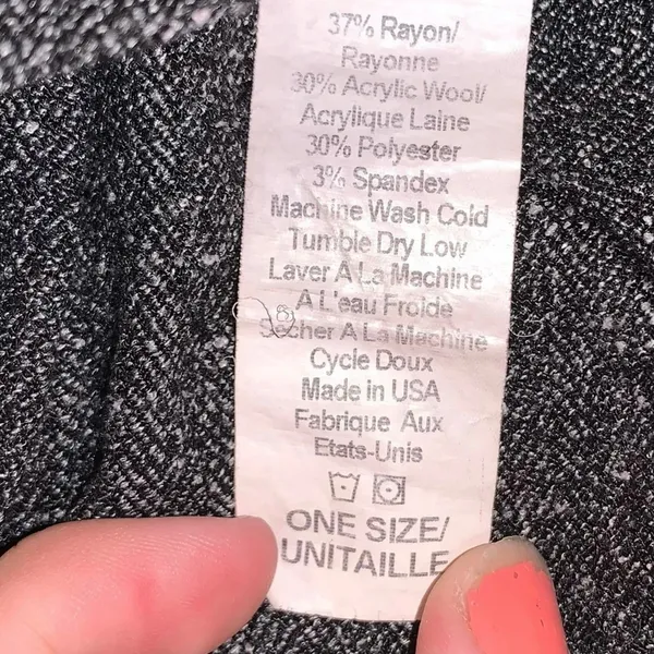 Brandy Melville Button Front Skater Skirt One Size‎ Gray A-Line Mini Y2K - Image 4