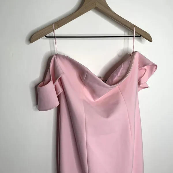 Revolve Likely Sunset Off-the-shoulder Petal Pink Dress Gown Maxi Womens New 6 - Image 6