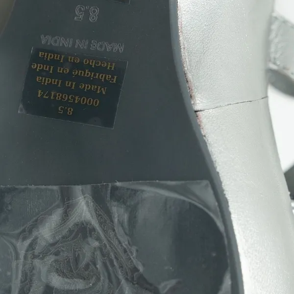 Free‎ People. Brooklyn Ankle Strap Silver Metallic Platform Sandal. 8.5 - Image 10