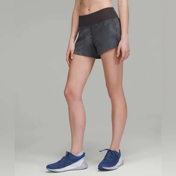 Lululemon Speed Up MR Lined Short 4" - Diamond Dye Pitch Grey Graphite Grey - 4 - Image 4