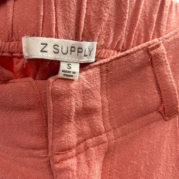 Z Supply Wide Leg Pants in Dusty Rose Pink - Image 3