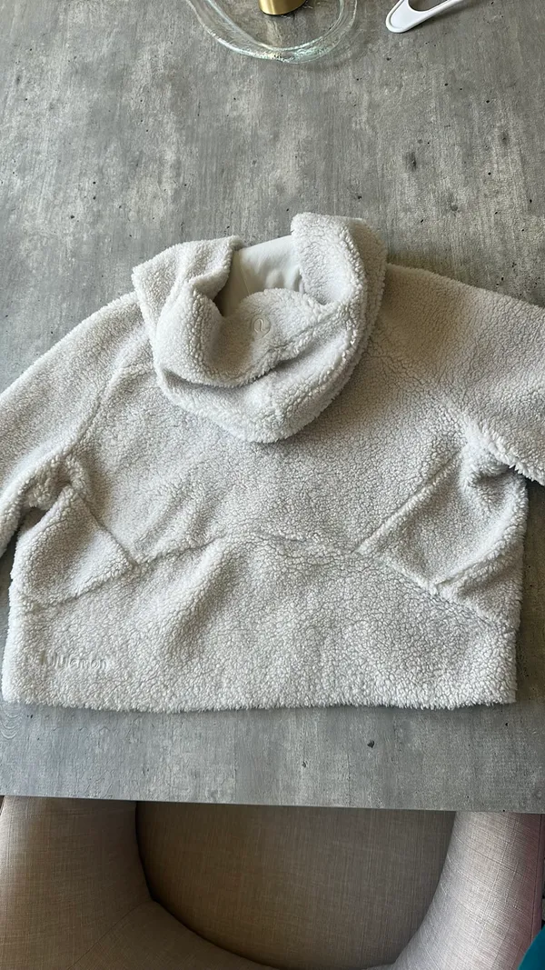 Lululemon Scuba Half-Zip Oversized XS/S Hoodie off white fleece - Image 3