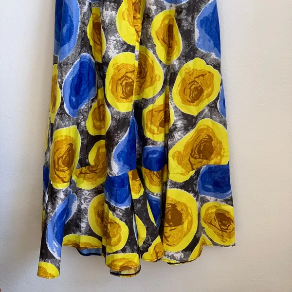 Mangishi Doll Sz 10 Zahara‎ Maxi Dress in Yellow Swirl Whimsical Open Back - Image 11