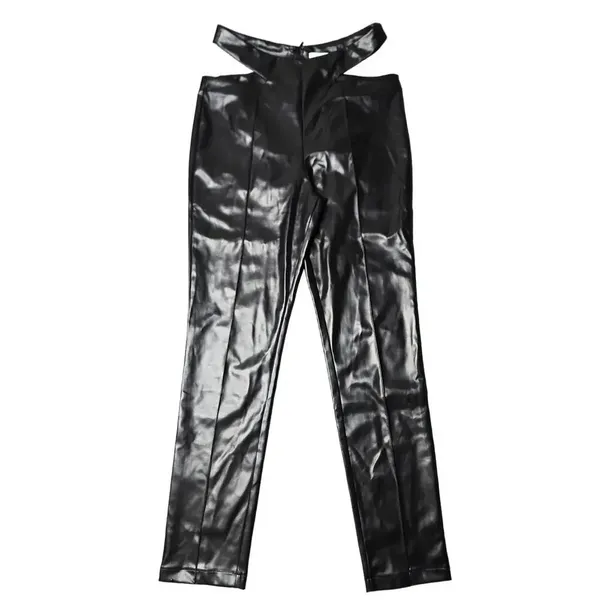 Superdown Black Faux Leather‎ Sia Cutout Pants - Image 2
