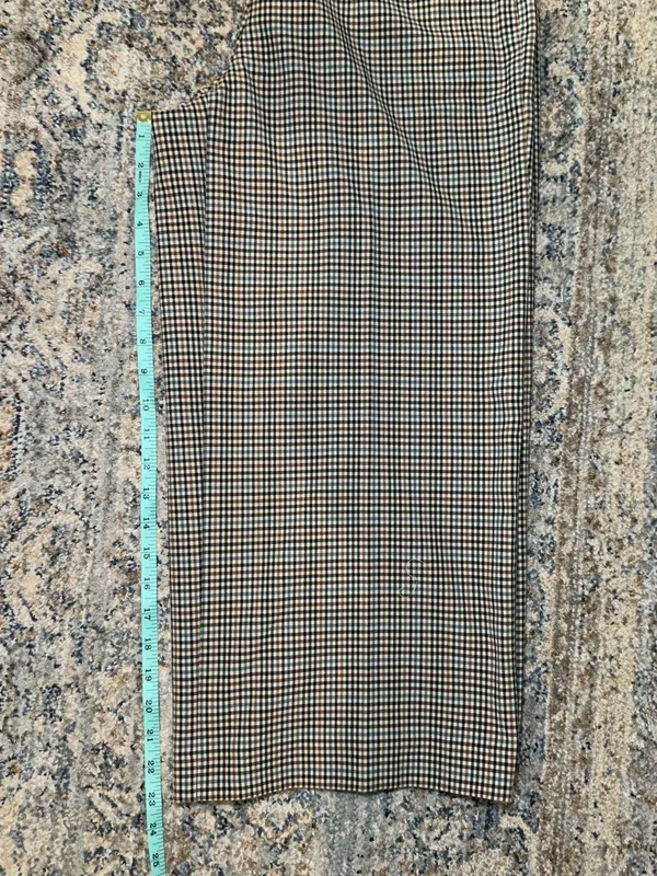 Loft Curvy Gingham Plaid Tailored Pants Size 8 - Image 6