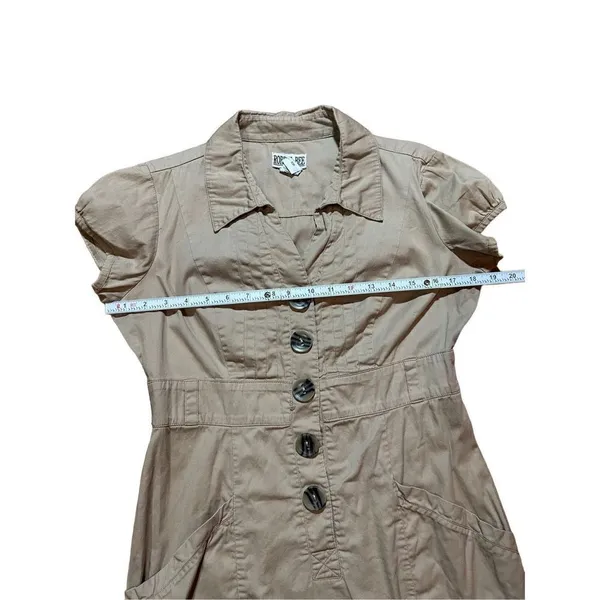 Robbie Bee Khaki Utility denim dress sz 10P‎ - Image 6