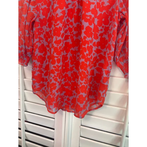 Ann‎ Taylor Lilac Floral Blouse Size XS - Image 5