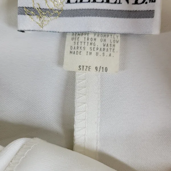 Vintage‎ Ellen D Womens Pants 9/10 White Pleated Belted Tapered Ankle Career - Image 6