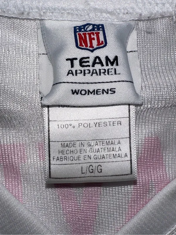 Brett Favre Jersey Women White Pink Minnesota Vikings Breast Cancer Reebok Lg - Image 8