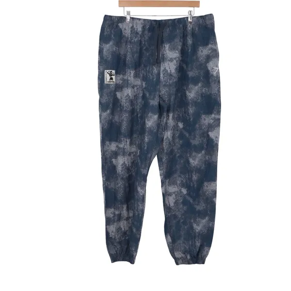 Gymshark Lifting Club Blue Acid Wash Camo Ripstop Joggers XXL - Image 2
