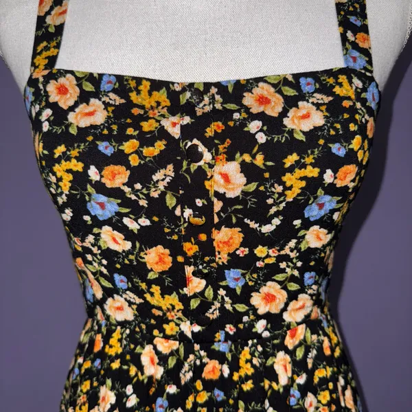 NWT Boutique Black Floral Mini Dress - Image 5