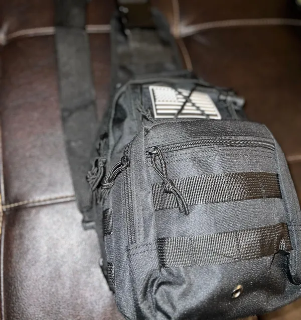 Tactical Sling Carry Tote. Black - Image 7
