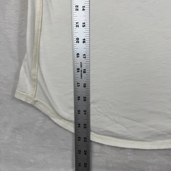 We The Free‎ Free People Ivory Cotton Muscle Tank Top Exposed Seams Large - Image 4
