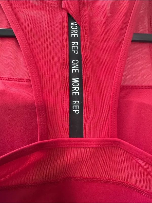 ZYIA ACTIVE RED All Star Mesh-Detail Sports Bra - Image 10