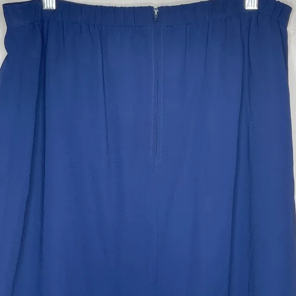 Vintage Blue Polyester Skirt‎ Size 12 - Image 5