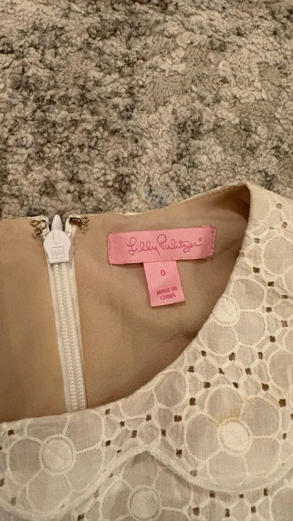 Lilly Pulitzer Dress White with Ruffles - Image 2