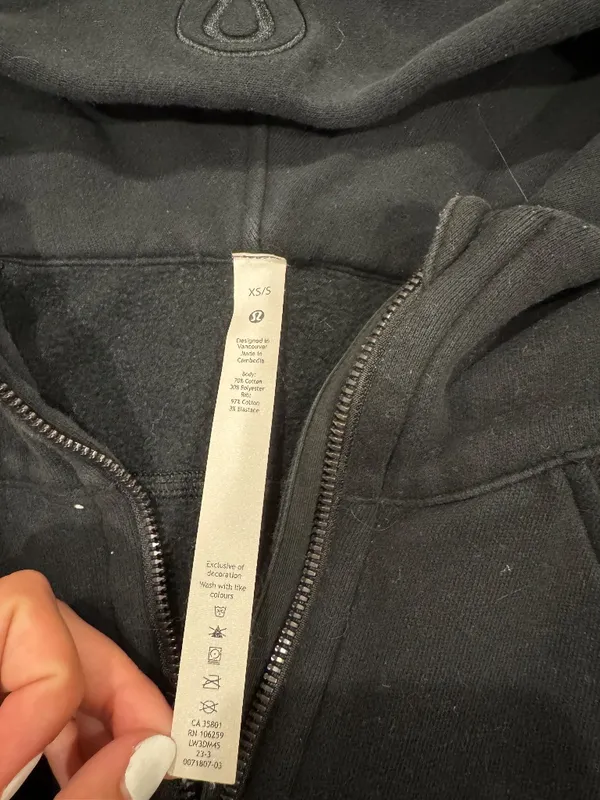 Lululemon Scuba Oversized 1/2 Zip Hoodie Black - Image 4
