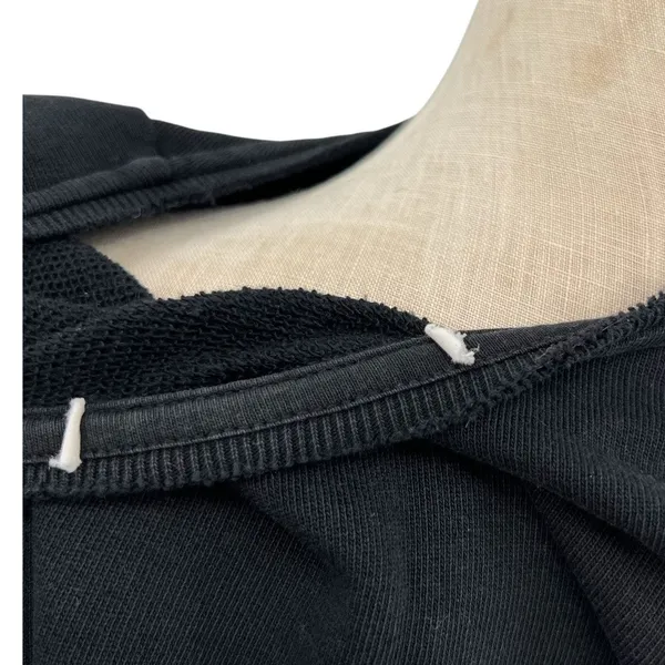 MSGM Black Multicolor‎ Logo Crewneck Sweatshirt Cotton Raw Hem Size Large - Image 11
