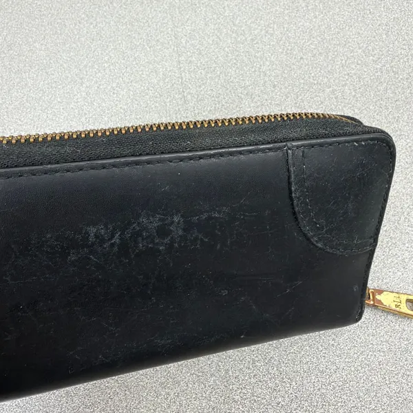 Lauren Ralph Lauren Wallet Womens OS Black Leather Zip Around Buckle Detail - Image 5