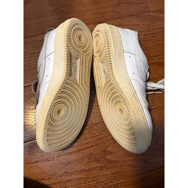 Nike Air Force 1‎ Low White White Leather Sneakers 315115-112 Mens 8 Womens 9.5 - Image 4