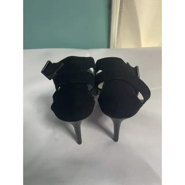 New Sam & Libby Black Suede And Snakeskin Heels Size‎ 10 BinC - Image 3