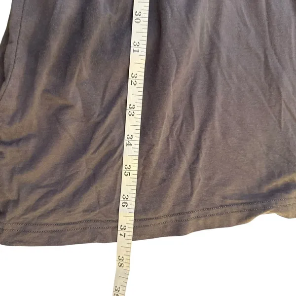 Barefoot Dreams Malibu Collection Sand-Washed Jersey Knit Midi‎ Robe Small Gray - Image 11
