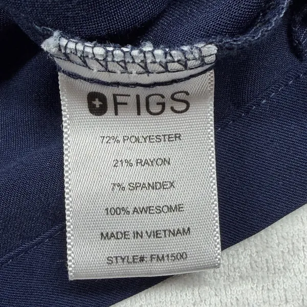 FIGS Leon Three Pocket Scrub Top Men’s Small Navy Blue V Neck FIONx - Image 4