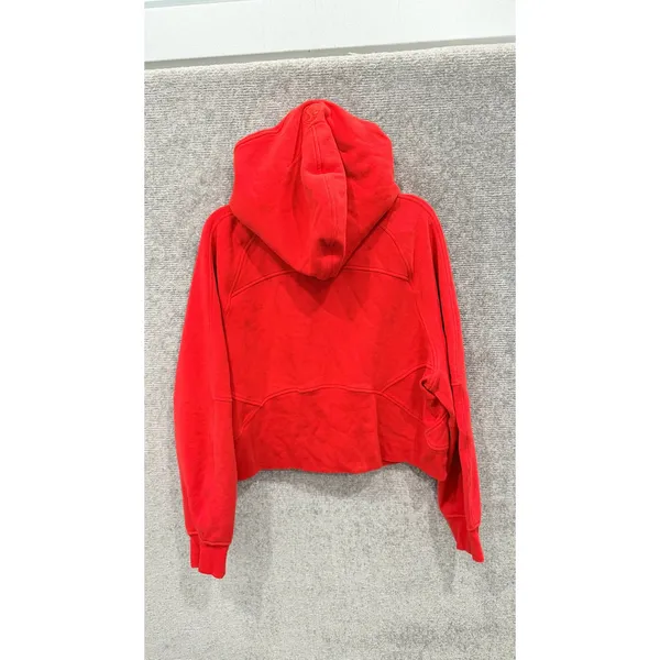 Lululemon Womens Hoodie XL/XXL Red Scuba Oversized Half-Zip Thumbholes - Image 7