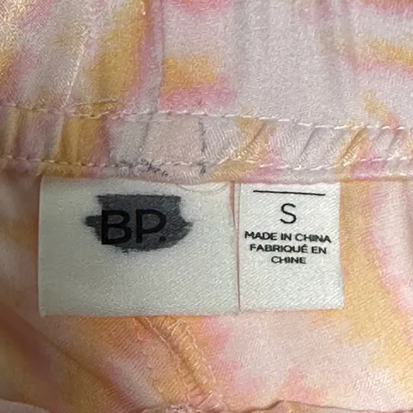 BP Nordstrom Pink Orange Tiger‎ Stripe Satin Pajama Shorts Small Metallic Animal - Image 3