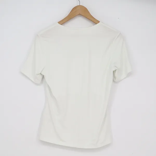 H&M Womens White Square Neck Short Sleeve Stretch Top Size M - Image 4