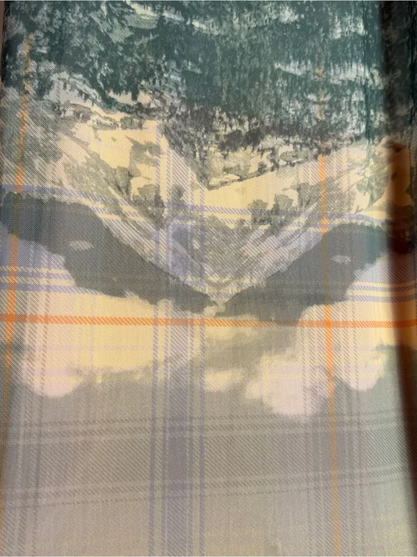 UO Landscape Print Awkward Mesh Midi Skirt NWOT - Image 5