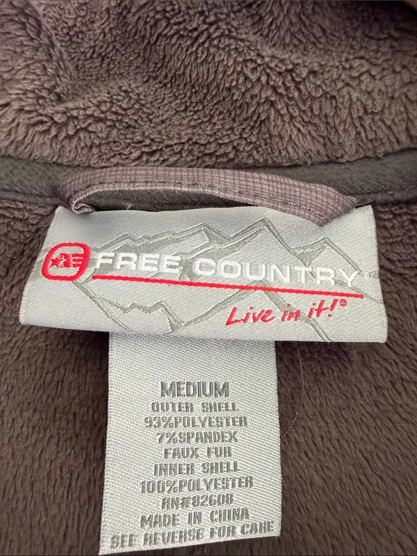 Free Country Mauve-Taupe Zip Front Trench Coat Woman’s Size Medium - Image 2