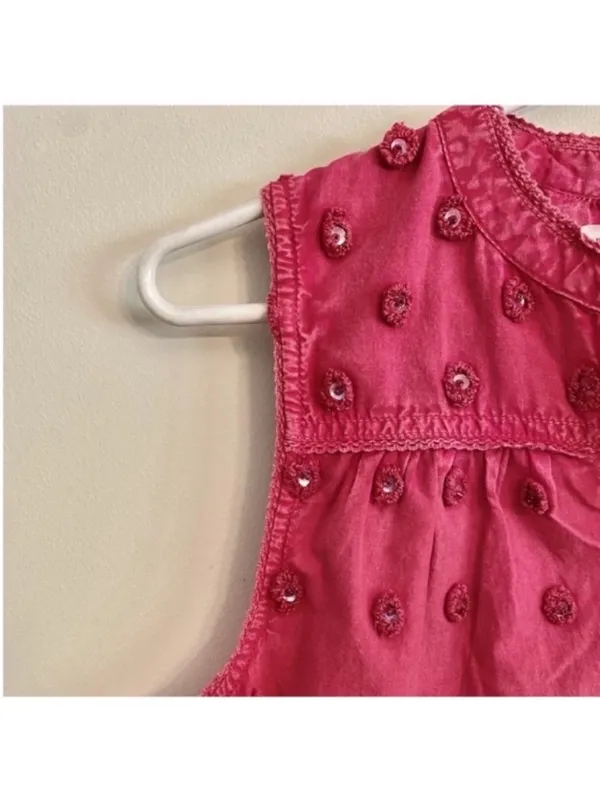 Anthropologie Pilcro and the Letterpress Adira Button Down Pink Beaded Top Small - Image 5