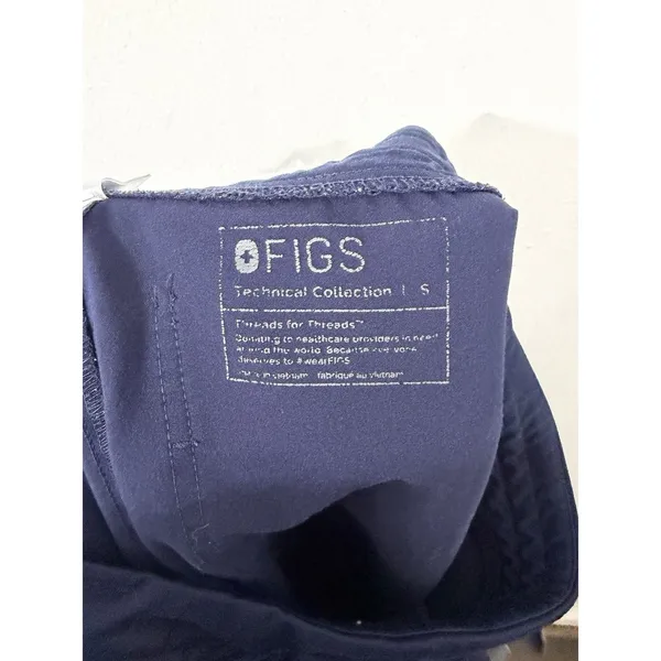 Figs Zamora Jogger Scrub Pant Navy Blue Pockets Small Medical Drawstring - Image 5
