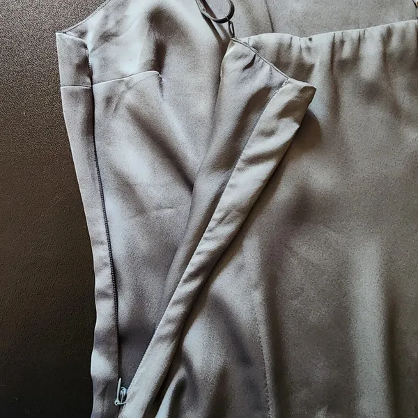 Abercrombie & Fitch‎ Silky Bodycon Mini Cocktail Slip Dress Sea Blue LT - Image 6