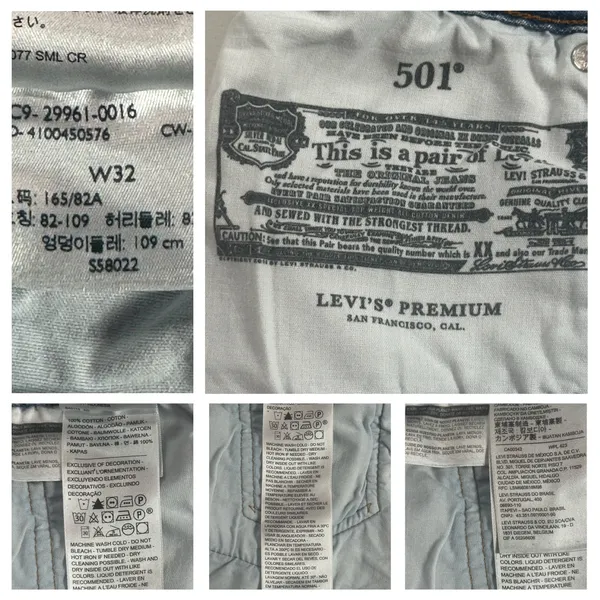 Levi’s Premium Medium Wash Cut Off Raw Hem Women’s Denim Jean Shorts Size W32 - Image 4