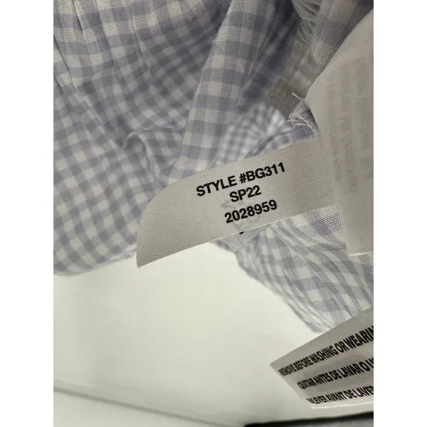J.Crew Top Women‎ SMALL Purple White Striped Short Sleeve Smocked Cropped - Image 6