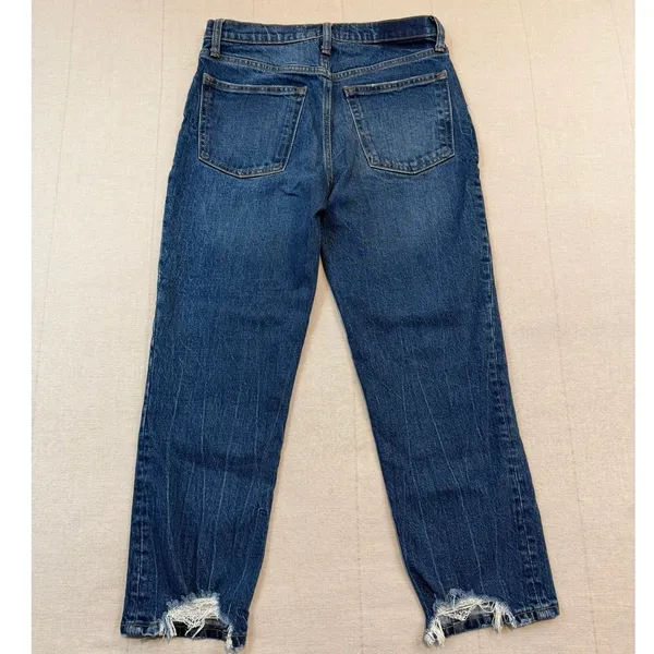 Abercrombie‎ & Fitch | Boyfriend Mid Rise Blue Jeans Distressed | Women's 26/2S - Image 2