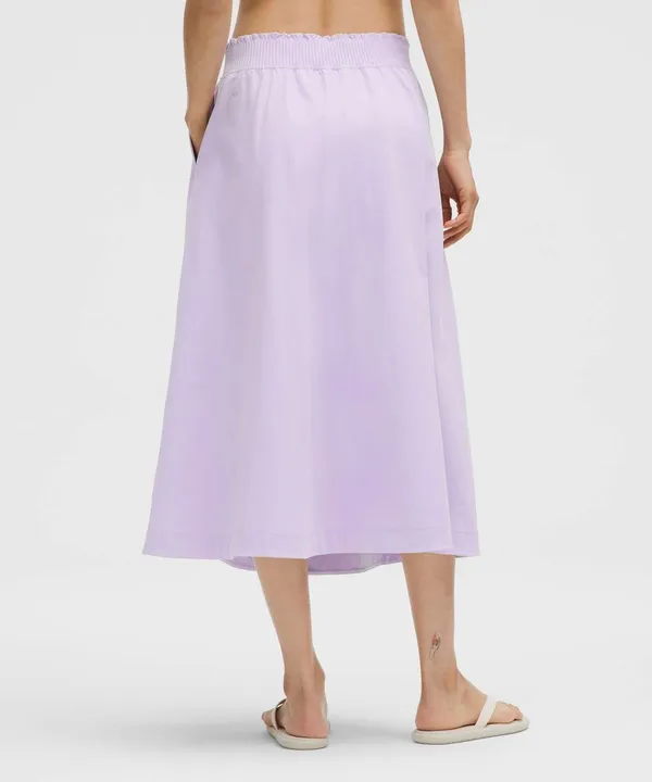 Lululemon Large Stretch Woven Ruffle-Waist Midi Skirt - Image 2