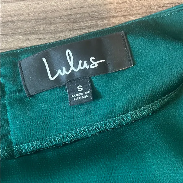 Lulus Love You Dearly Forest Green Satin Long Sleeve Top - Image 5
