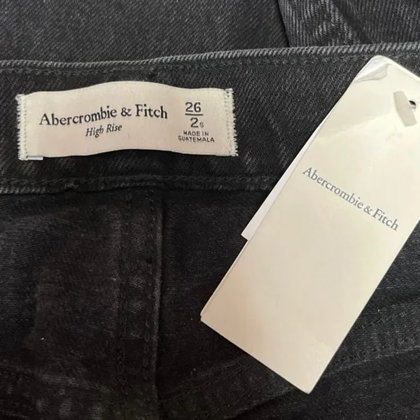 Abercrombie & Fitch Cotton Pockets Black High Rise Stretch Flared Denim Jeans 2 - Image 4