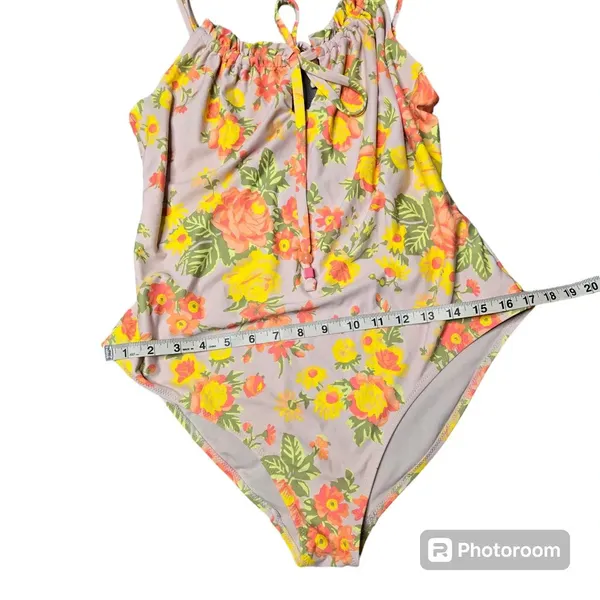 Aerie‎ Printed Ruffle Keyhole One Piece Floral Swimsuit - Image 3