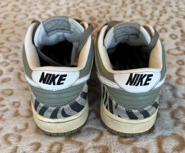 Nike Dunk Low Pro Daktari 2003 Olive Men's Zebra Size: 6 - Image 3