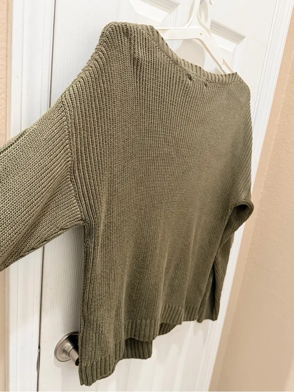 Lauren Ralph Lauren Cable-Knit Cotton-Blend Sweater size XL olive fern - Image 11