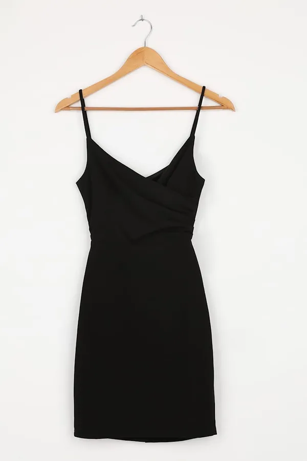 New Lulus Sultry Factor black cutout bodycon mini dress Size XS MSRP $58 - Image 5