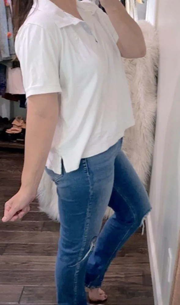 Liz Claiborne vintage white polo top size 2X - Image 3
