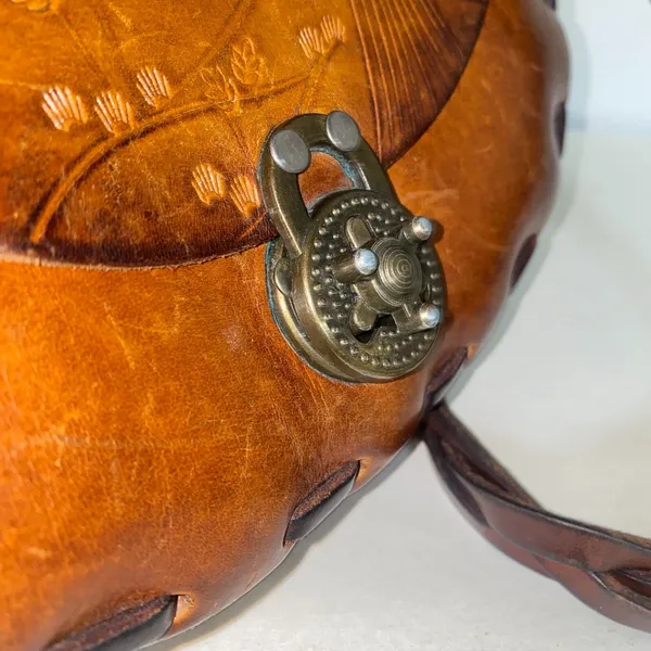 Genuine Etched Boho Saddle Braided Leather‎ Shoulder Handcrafted 3 Cross Handbag - Image 7