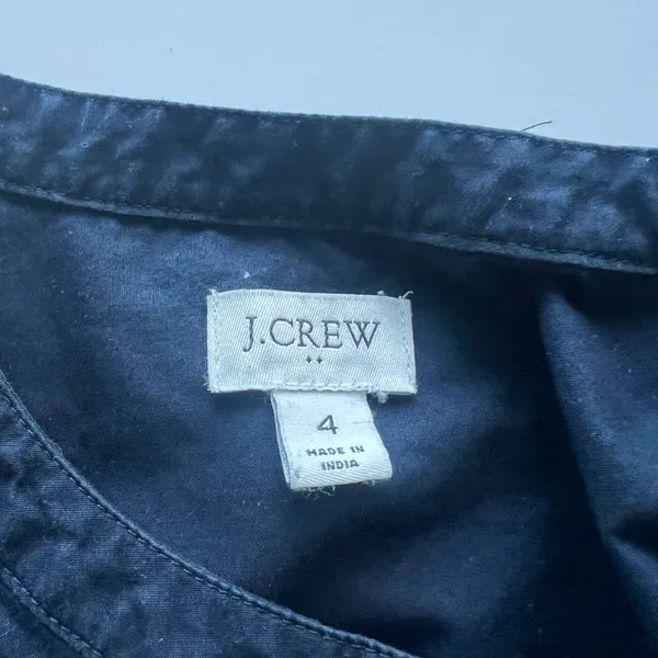 J. Crew dress size 4 blue short sleeve button up midi - Image 7