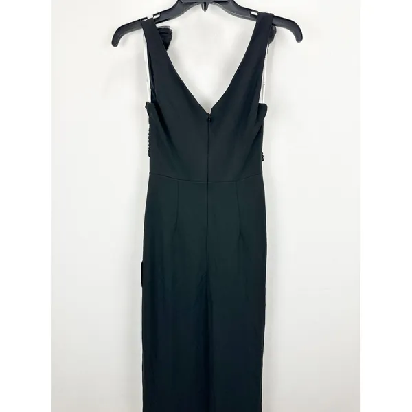 Lulus Impressive Impact Black 3D Floral Pleated Sleeveless Maxi Dress XS NWT - Image 7